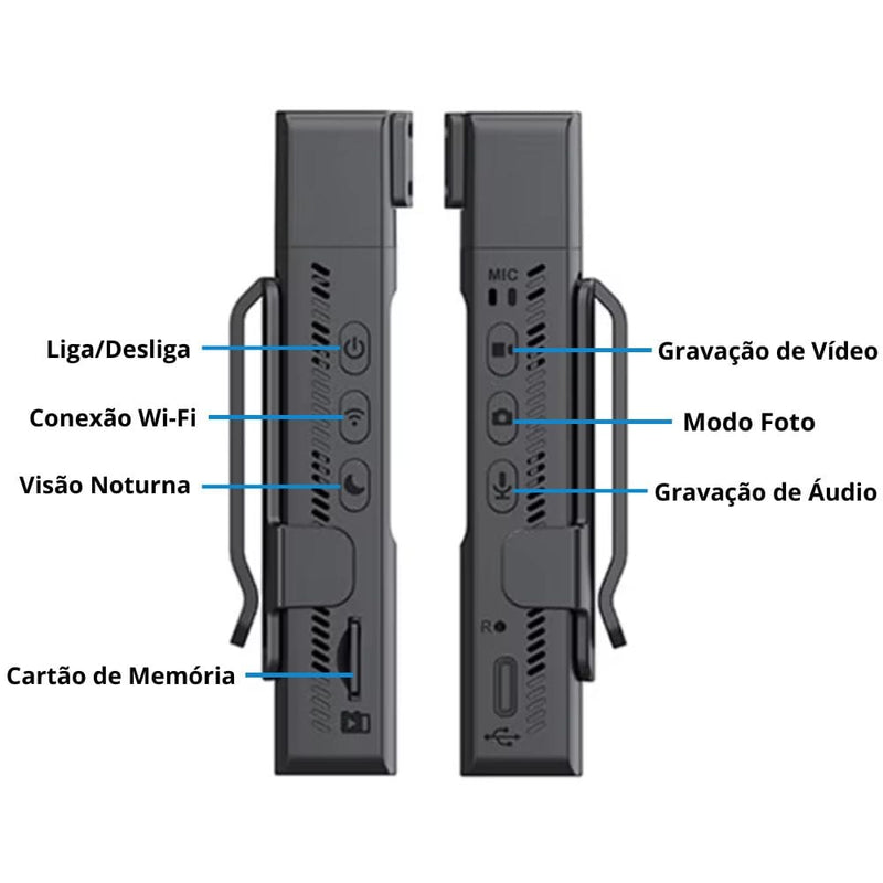 Mini Câmera Gravadora MiniPro 3.0 Wi-Fi 1080p Full HD